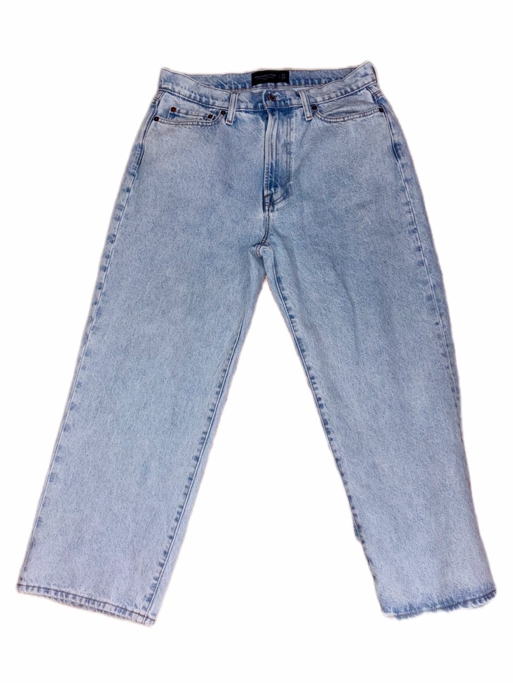 Abercrombie & Fitch light-wash high-rise denim jeans